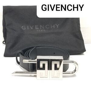 Givenchy Men's Padlock Leather Belt. 